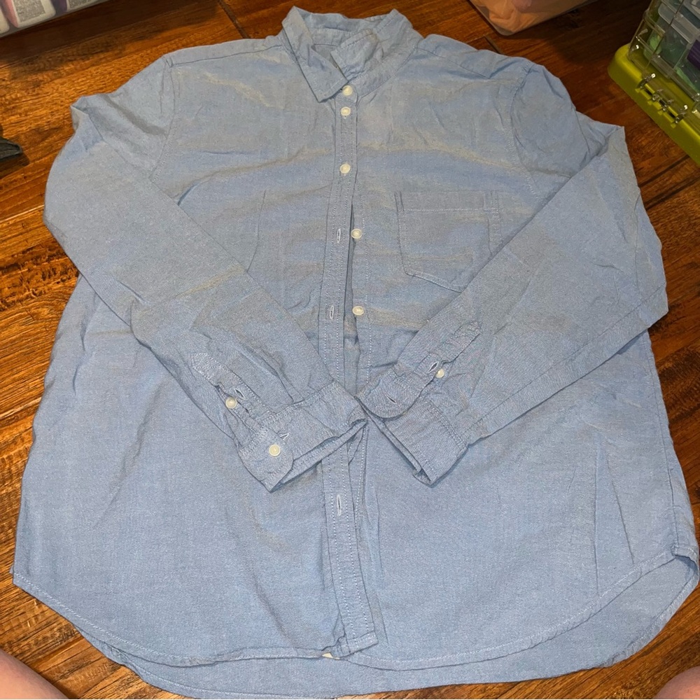 AE boyfriend blue button up